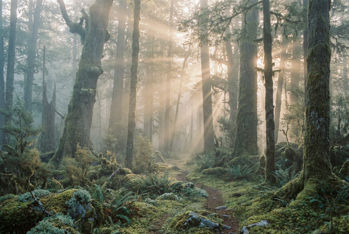 蘑菇影视-晨雾中的森林 · 蘑菇影视治愈系视频